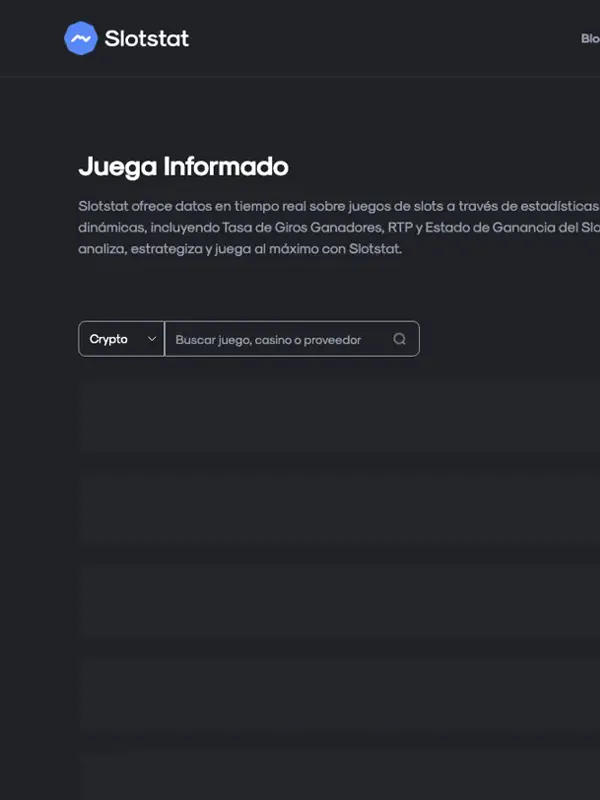 Slotstat web app